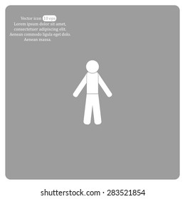 man icon - vector illustration with shadow