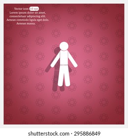 man icon - vector illustration with shadow