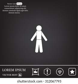 man icon - vector illustration with shadow