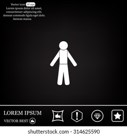man icon - vector illustration with shadow