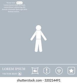 man icon - vector illustration with shadow