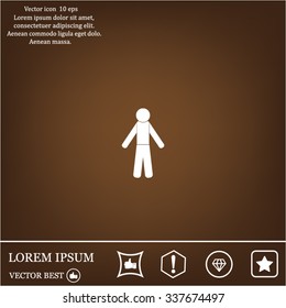 man icon - vector illustration with shadow