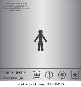 man icon - vector illustration with shadow