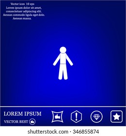 man icon - vector illustration with shadow