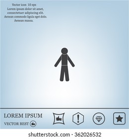 man icon - vector illustration with shadow