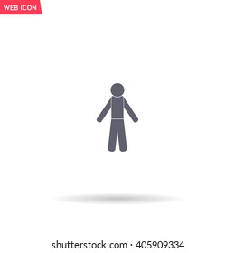 man icon - vector illustration with shadow