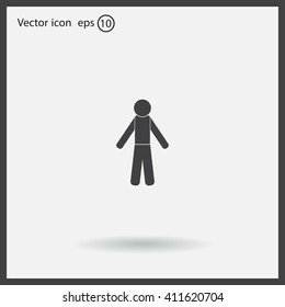man icon - vector illustration with shadow