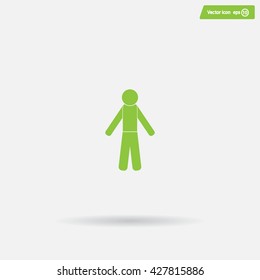 man icon - vector illustration with shadow