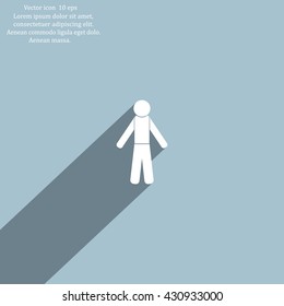man icon - vector illustration with shadow