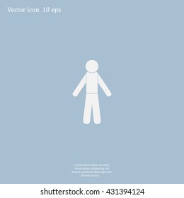 man icon - vector illustration with shadow