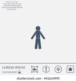 man icon - vector illustration with shadow