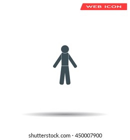 man icon - vector illustration with shadow