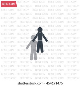 man icon - vector illustration with shadow