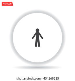 man icon - vector illustration with shadow