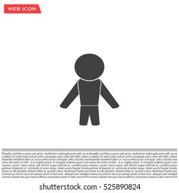 man icon - vector illustration with shadow