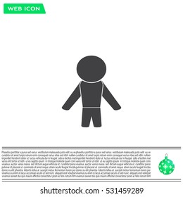 man icon - vector illustration with shadow