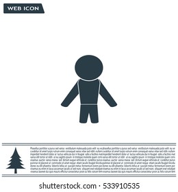 man icon - vector illustration with shadow