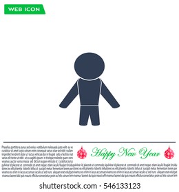 man icon - vector illustration with shadow