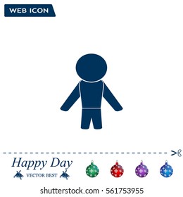 man icon - vector illustration with shadow