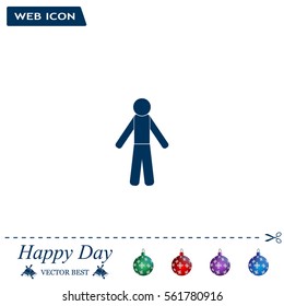 man icon - vector illustration with shadow
