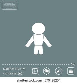 man icon - vector illustration with shadow