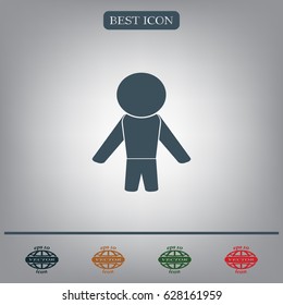 man icon - vector illustration with shadow