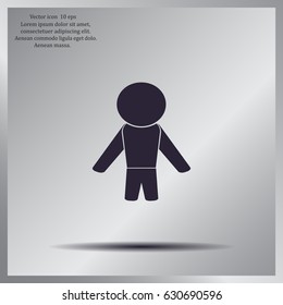 man icon - vector illustration with shadow