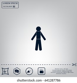 man icon - vector illustration with shadow