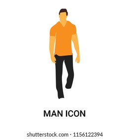 Man icon vector isolated on white background, Man transparent sign , standing people, person or human illustration