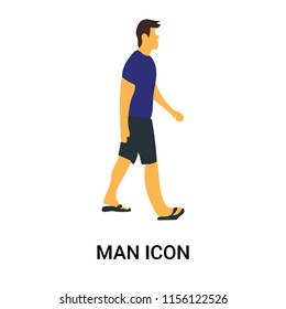 Man icon vector isolated on white background, Man transparent sign , standing people, person or human illustration