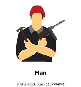 Man icon vector isolated on white background, Man transparent sign , standing human or people cartoon character illustration