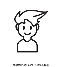 Man icon vector isolated on white background, Man transparent sign