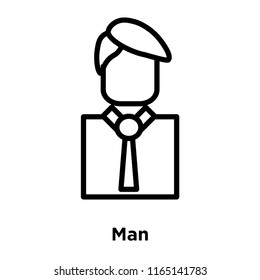 Man icon vector isolated on white background, Man transparent sign , office symbols