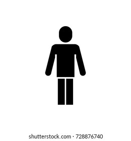 man icon vector isolated on white background