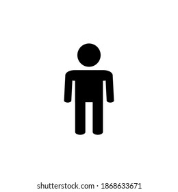 Man-Ikone-Vektorgrafik. männliche Ikone, Vektorgrafik. menschliches Symbol