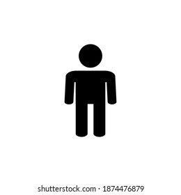 Man-Ikone-Vektorgrafik. männliche Ikone, Vektorgrafik. menschliches Symbol