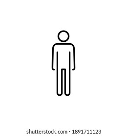 Man-Ikone-Vektorgrafik. männliche Ikone, Vektorgrafik. menschliches Symbol