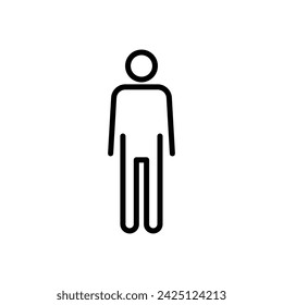 Man icon vector. male icon vector. human symbol