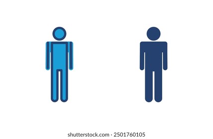 Vector del icono del hombre. Vector del icono masculino. símbolo humano