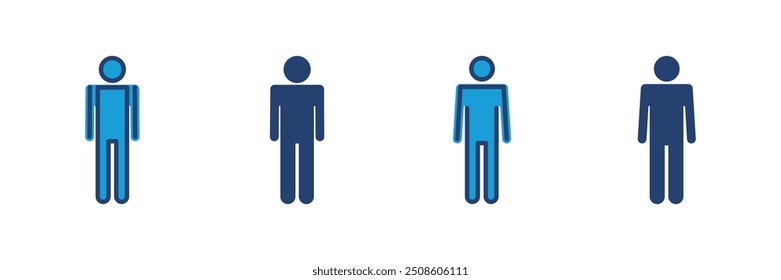 Vector del icono del hombre. Vector del icono masculino. símbolo humano