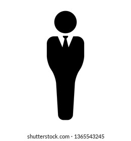 Man Icon Vector Male Symbol of Business Person Sign in Glyph Pictogram illustration
