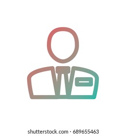 man icon vector. modern icon design. business modern icon. icon with gradation color