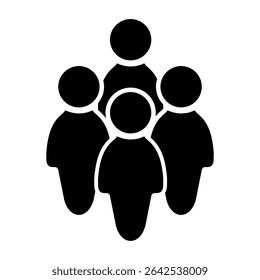 Mann-Ikone, Vektor. Illustrationszeichen. Teamsymbol. Benutzer-Websymbol.