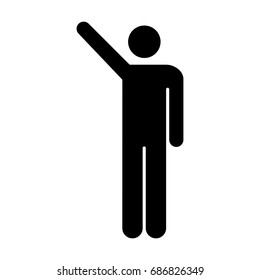 Man Icon Vector Person Symbol in Glyph Pictogram illustration