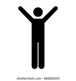 Man Icon Vector Person Symbol in Glyph Pictogram illustration