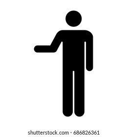 Man Icon Vector Person Symbol in Glyph Pictogram illustration
