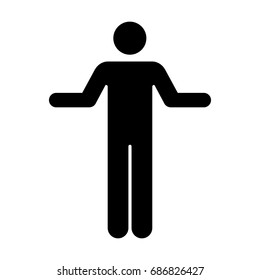 Man Icon Vector Person Symbol in Glyph Pictogram illustration