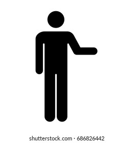 Man Icon Vector Person Symbol in Glyph Pictogram illustration