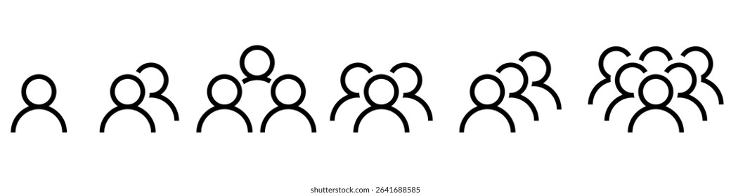 Man icon vector set. People illustration sign collection. Team symbol. User web icons.