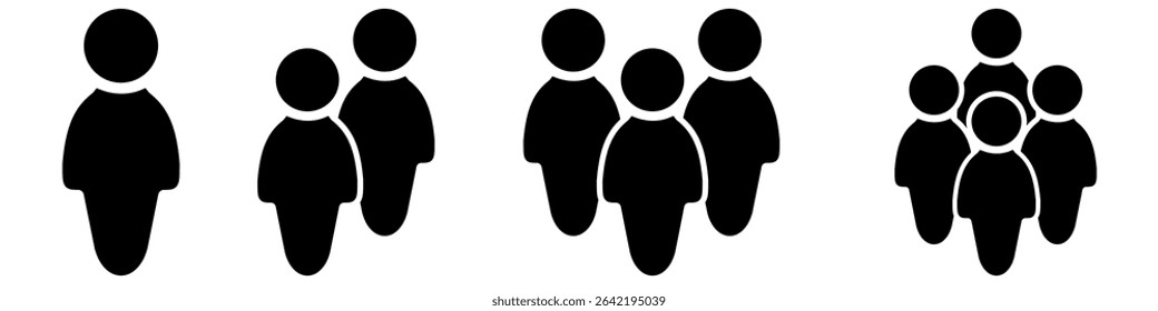 Man icon vector set. People illustration sign collection. Team symbol. User web icons.